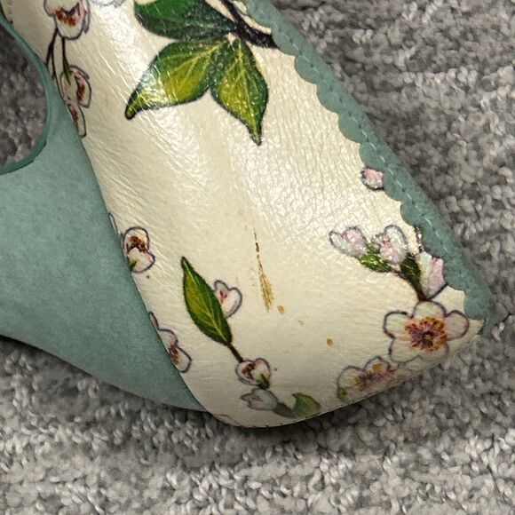 Irregular Choice Heels Womens US 7 Floral EU38 Maryjane’s Leather Cream Shoes - Picture 9 of 13